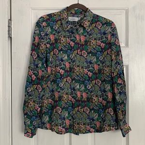 & Other Stories floral silk blouse